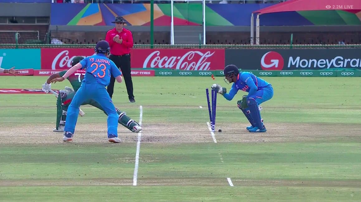 Watch: Dhruv Jurel’s lightning fast stumping in U19 CWC final remind fans of MS Dhoni