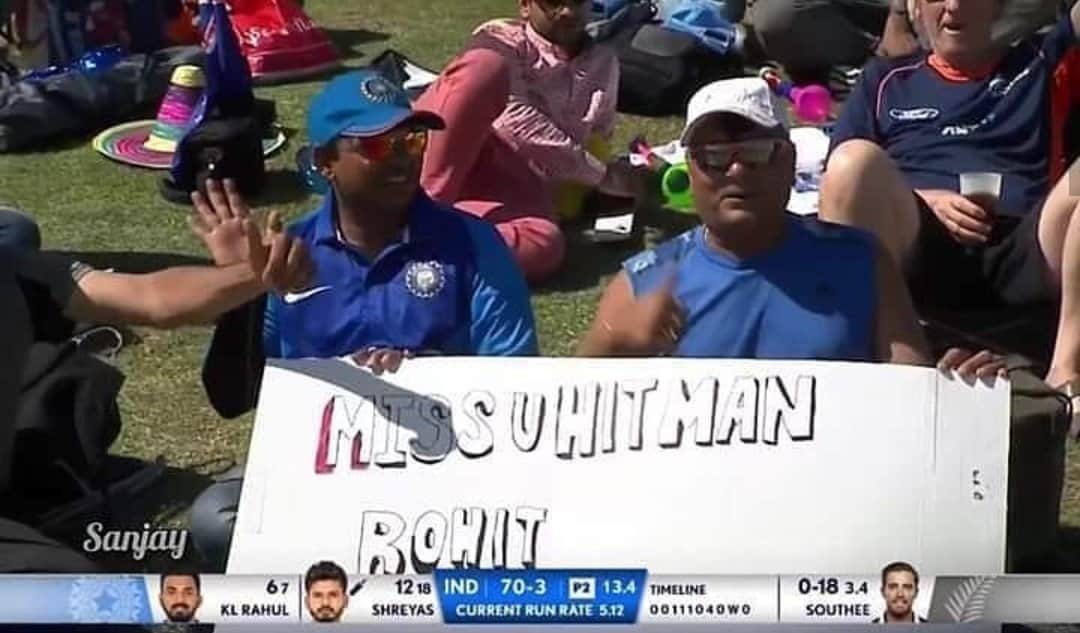 NZ vs IND 3rd ODI: Team India fans display ‘Miss U Hitman Rohit Sharma’ banner