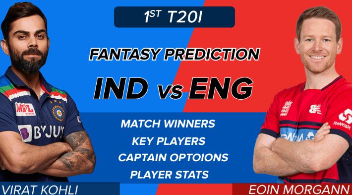 VIDEO: IND vs ENG 1st T20I Dream11 India vs England Prediction Tips Captain Options Player Stats