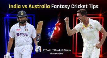 IND vs AUS Dream11 Prediction, Playing 11, Top Picks, Fantasy Cricket Tips for 3rd Test India vs Australia Dream11 Team for Today’s Match