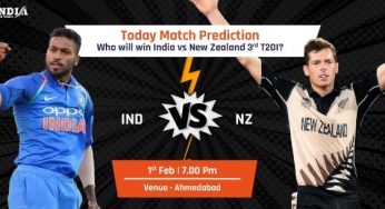 IND vs NZ Today Match Prediction for India vs New Zealand 3rd T20I– Who Will Win IND vs NZ match?