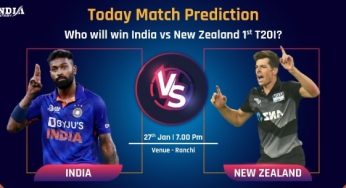 IND vs NZ Today Match Prediction for India vs New Zealand 1st T20I– Who Will Win IND vs NZ match?