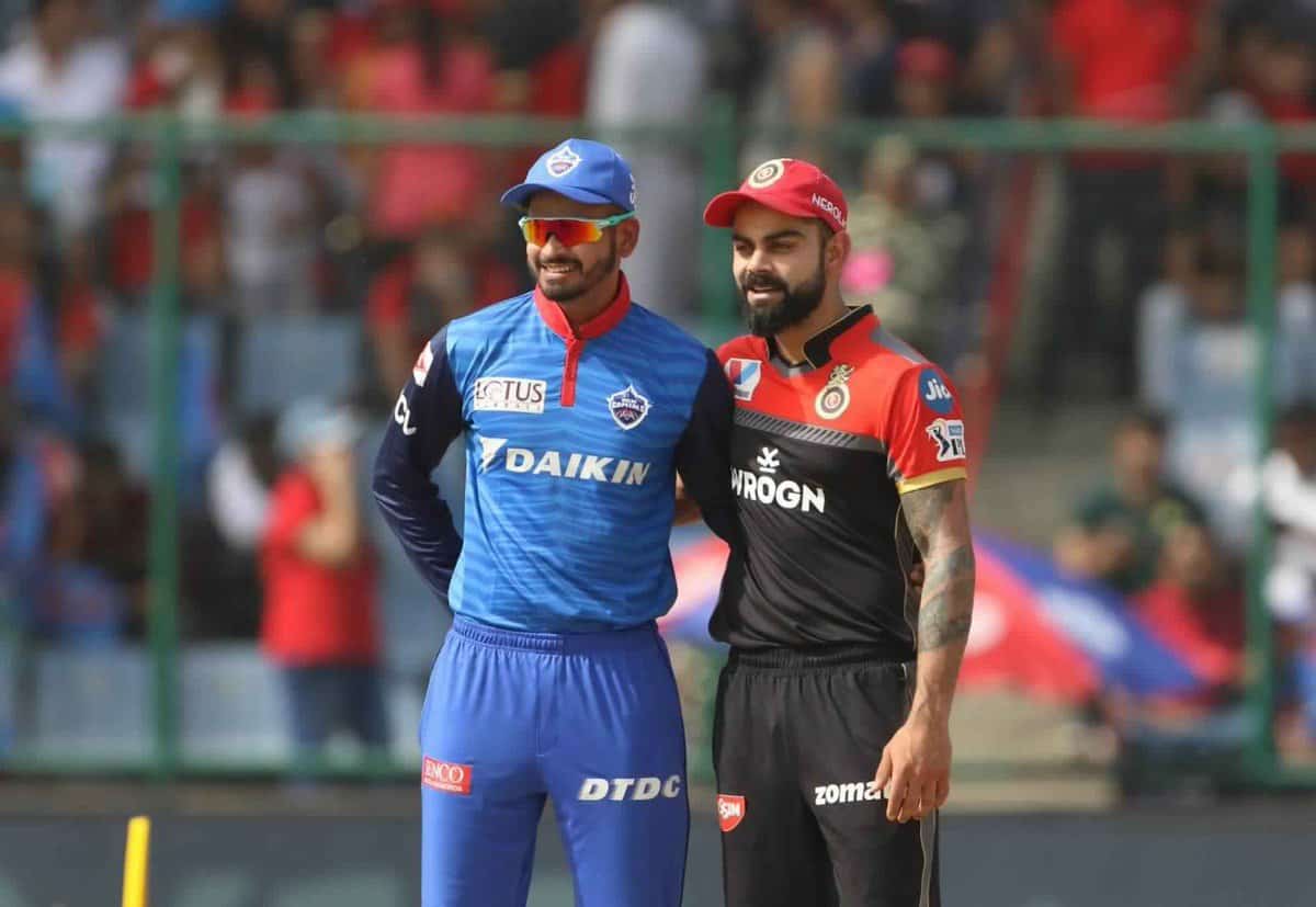 Iyer and Kohli during an IPL game last season. Image @Twitter