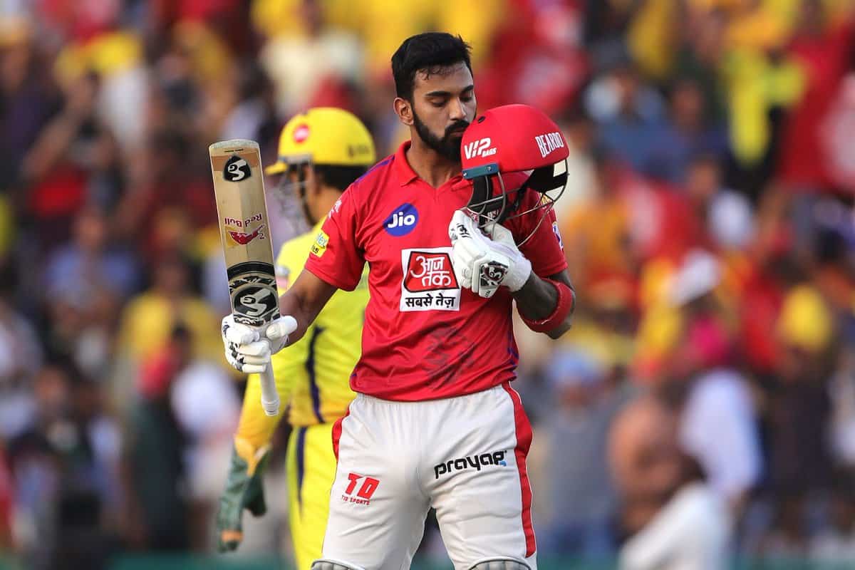 KL Rahul while playing for Kings XI Punjab in IPL. Image @Twitter