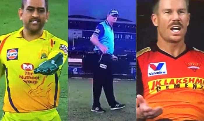 WATCH: Umpire withdraws wide call after MS Dhoni’s angry look; David Warner fumes