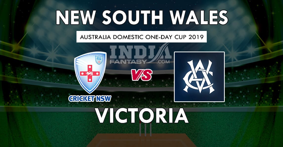 NSW vs VCT Dream11 Match Prediction | New South Wales vs Victoria | Australian Domestic One Day Competition