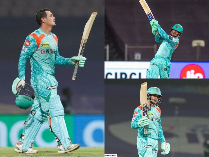 Quinton de Kock IPL 2022 Highest Score in IPL by a batsman KKR vs LSG live score Kolkata Knight Riders vs Lucknow Super Giants Quinton de Kock Hundred