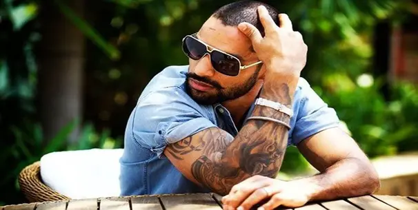 Shikhar Dhawan Tattoo