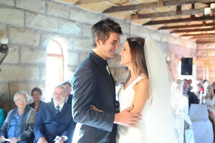 Rilee Rossouw with wife
