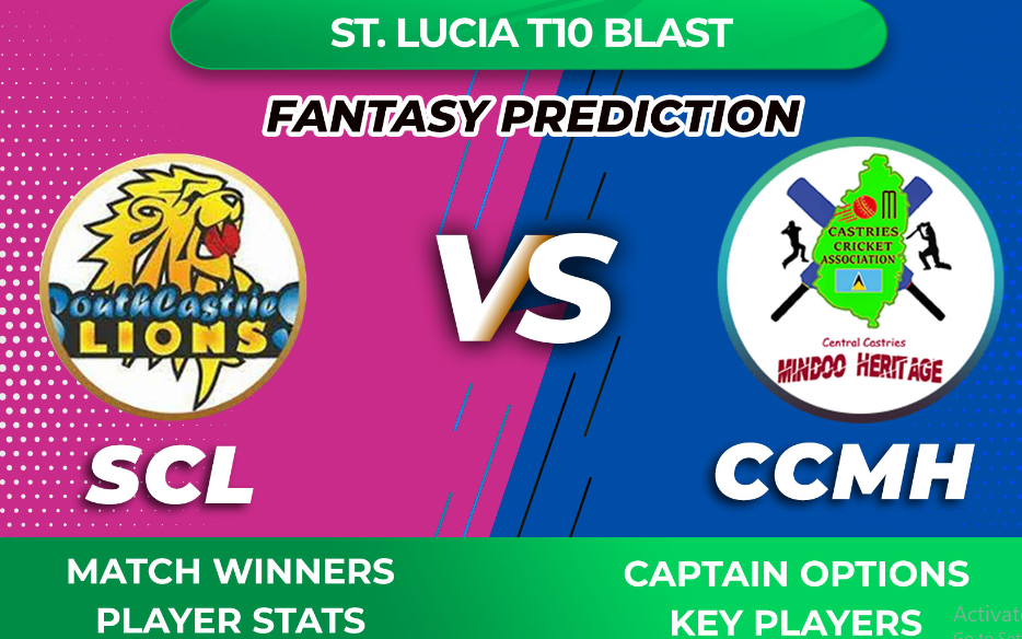 VIDEO: SCL vs CCMH Dream11 SCL vs CCMH St. Lucia T10 Blast Prediction Tips Captain Options Stats