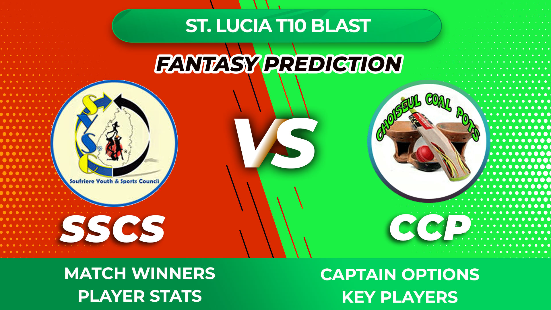 VIDEO: SSCS vs CCP Dream11 SSCS vs CCP St. Lucia T10 Blast Prediction Tips Captain Options Stats