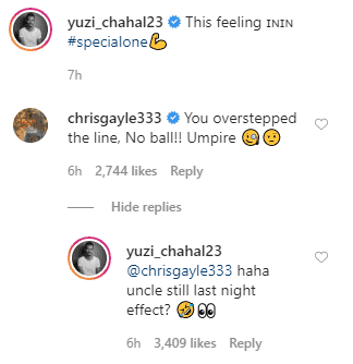Yuzi trolls Gayle