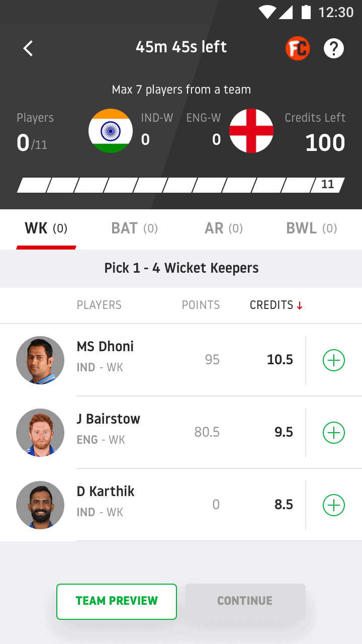 Play Dream11 Cricket