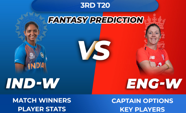 Video: EN W vs IN W Dream11 England Women vs India Women 3rd T20I Prediction Tips Captain Options Stats
