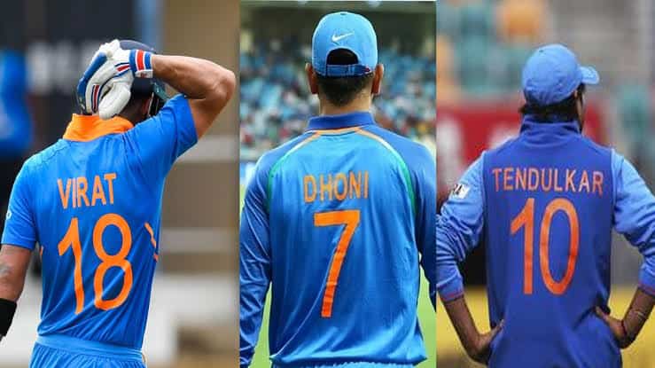 Indian Cricket Team Jersey Numbers