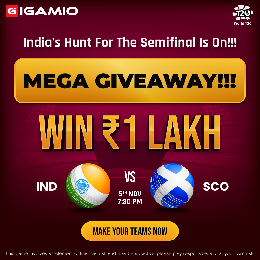 IND vs SCO iGamio Offers