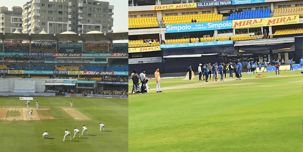 Indore stadium last test match score