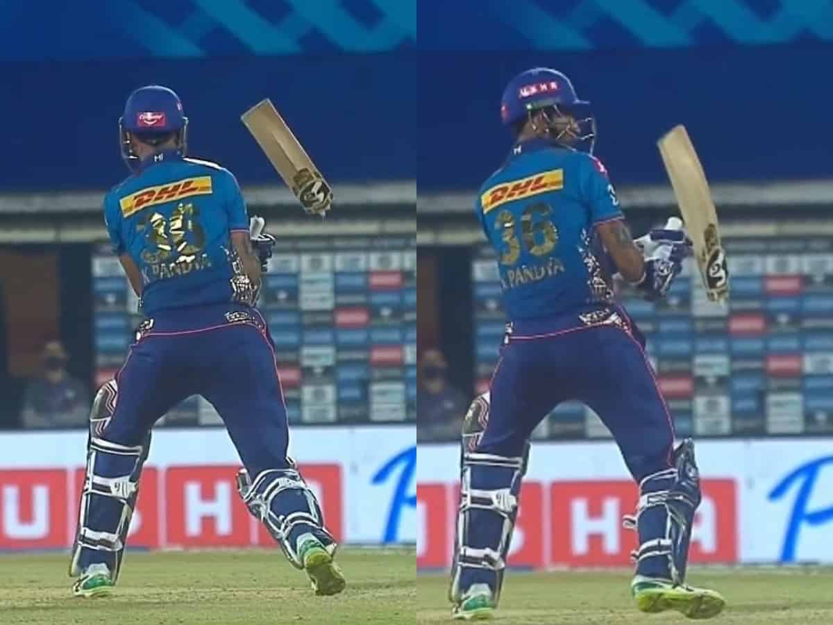 Krunal Pandya Bat Broken