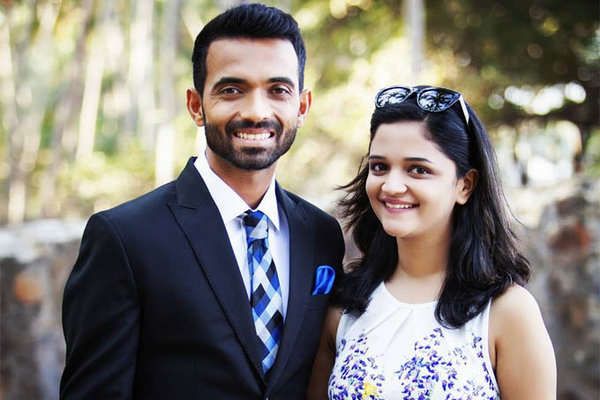 Ajinkya Rahane with wife Radhika Dhopavkar