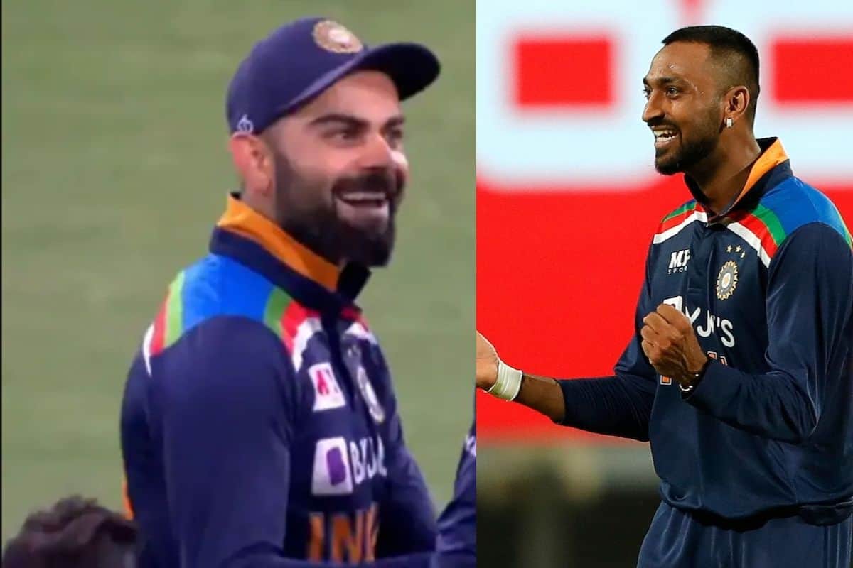 Krunal Pandya Pleads For DRS After Ball Hits The Bat, Virat Kohli Can’t Stop Laughing – WATCH