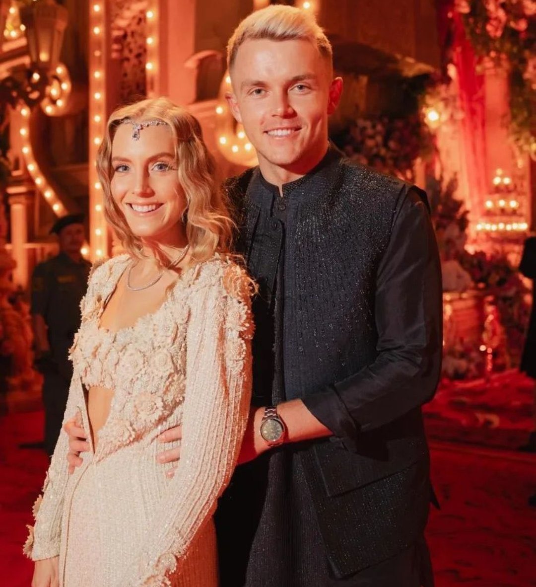 sam curran with wife isabella