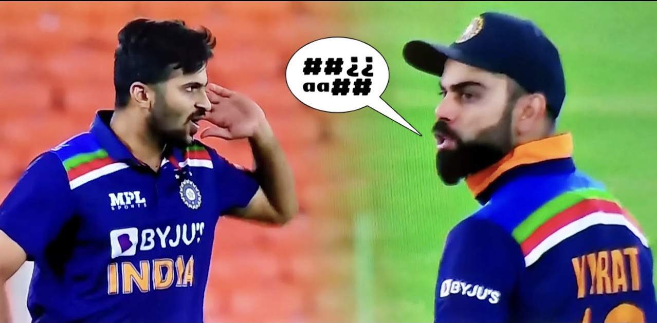 WATCH: Virat Kohli hurls abuse at Shardul Thakur for a misfield in IND vs ENG 3rd T20I