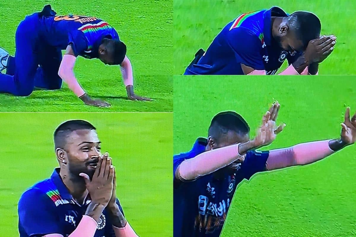 WATCH: Hardik Pandya Reaction After Shikhar Dhawan Completes Ben Stokes' Catch In IND vs ENG 3rd ODI