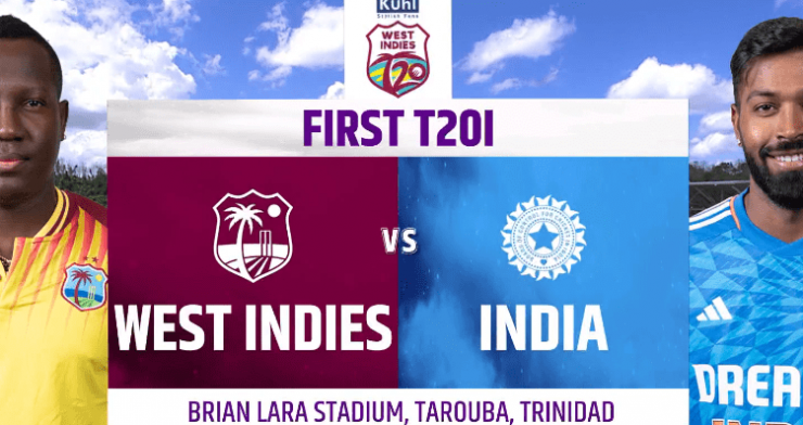 who won WI vs IND 1st T20I